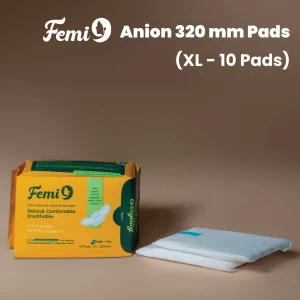 Femi9 Anion Sanitary Napkins|320mm|XL-10 Pads|Cotton pads