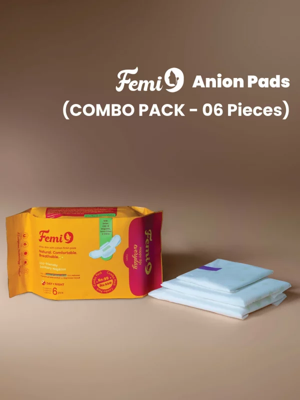 Femi9 Anion Sanitary Napkins|Combo Pack |(320mm-2 Pads+280mm-3 Pads+Panty Liner-1)